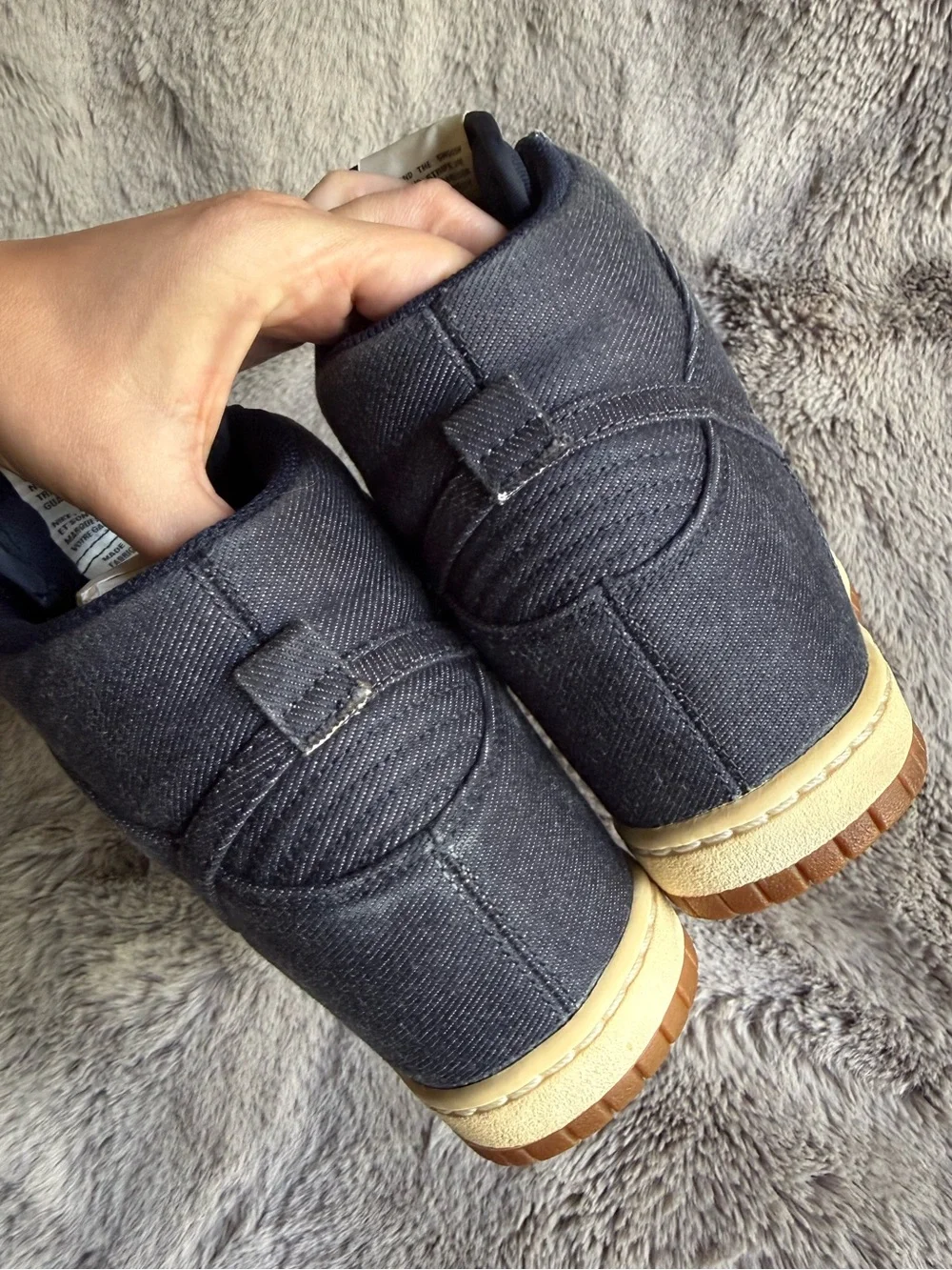 Nike Denim Sky Hi Gum Collection Wedge Sneakers Athleisure Streetwear